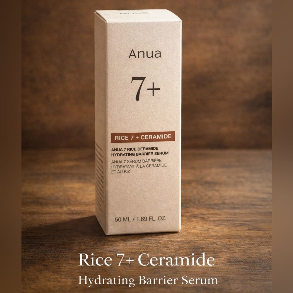 Anua 7+ Rice Ceramide Hydrating Barrier Serum 50mL K-Beauty, New/Sealed